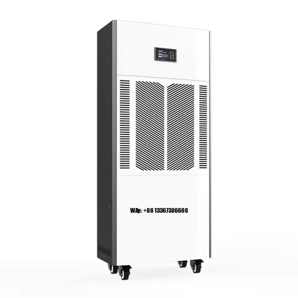 Deumidificatore industriale elettrico mobile su ruote, professionale e personalizzato, per uso commerciale.