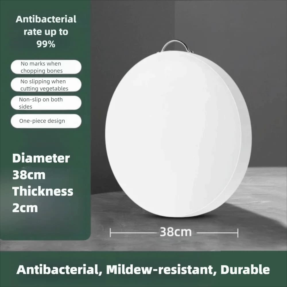 Tagliere in plastica addensata antibatterico con manico Tagliere per osso tagliato Tagliere rotondo per verdure a doppia faccia