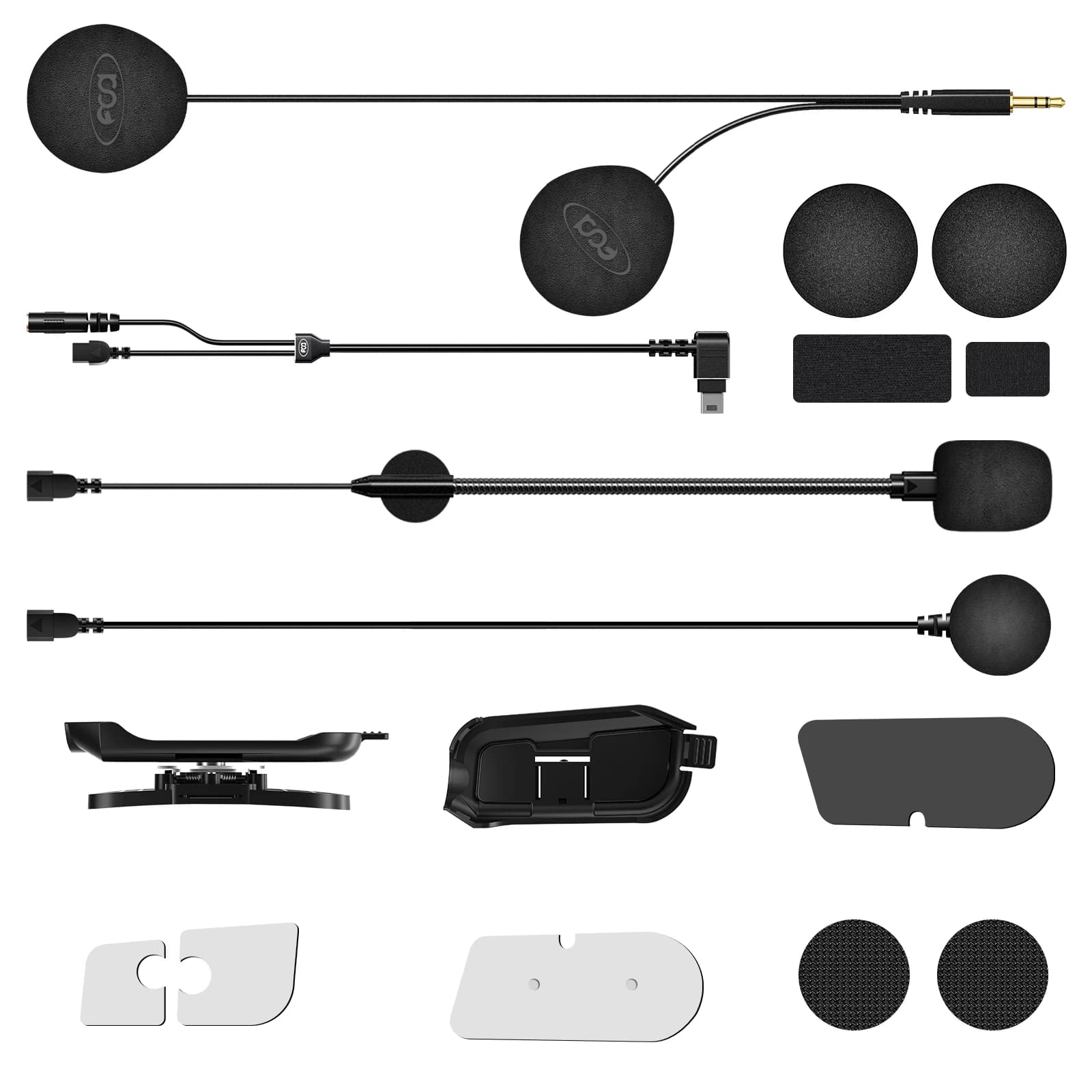 Altoparlante Fodsports HRSQS con microfono, staffa di fissaggio solo per auricolare Bluetooth per casco interfono moto FX60C.