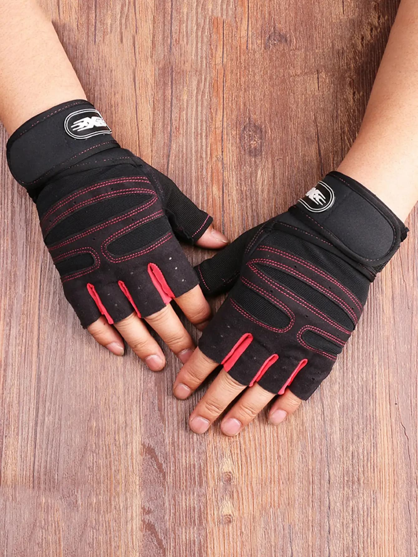 Fitness, antiscivolo, resistente all'usura, ciclismo all'aperto, alpinismo, arrampicata su roccia, guanti mezze dita traspiranti, 1 pz