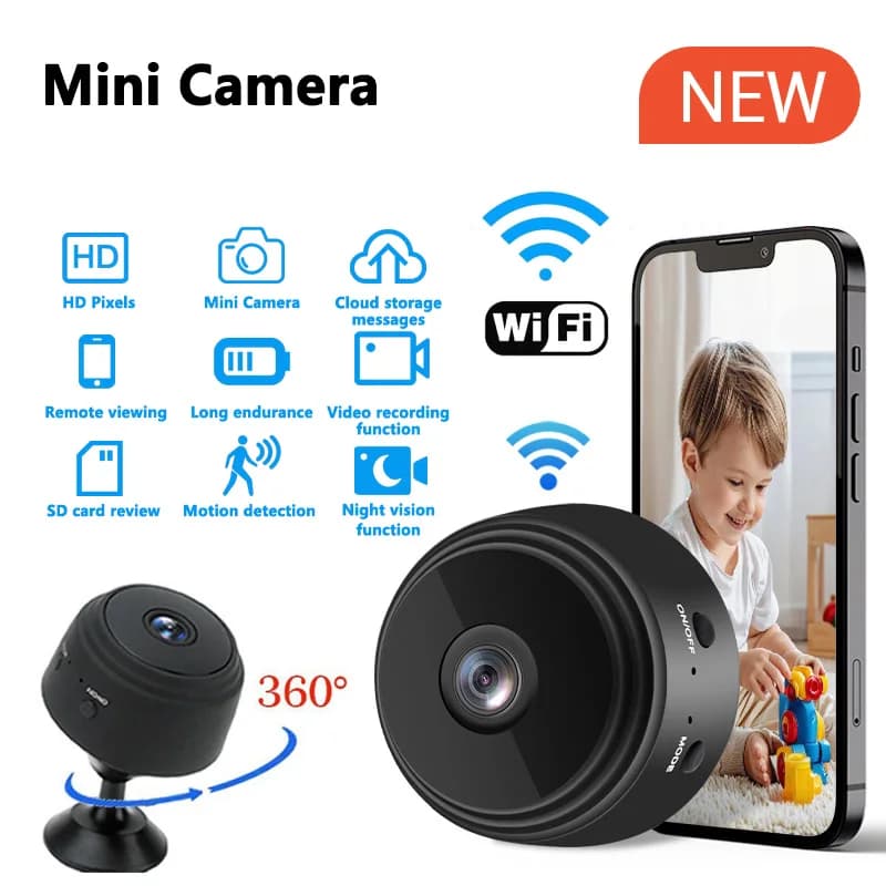 1080P HD Mini WiFi Camera Baby Monitor Internal Security Camera for Night Vision IP Cam Audio Recorder Video
