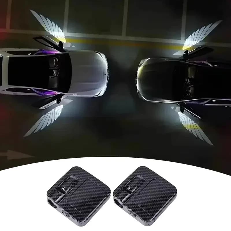 HD wireless car door projector - 2/4 pieces, automatic accessory, no required wiring, battery powered, for easy night entry