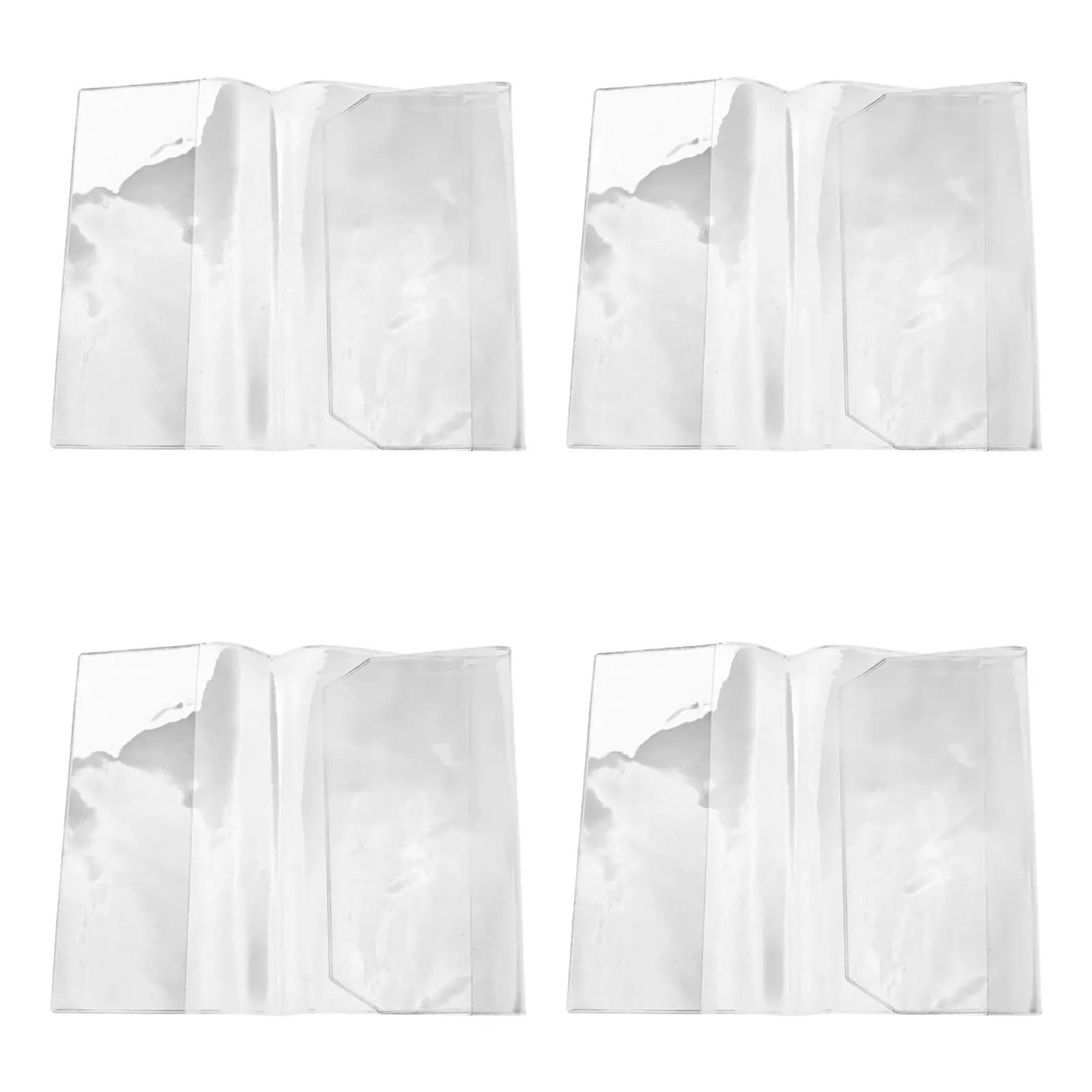 4 copertine trasparenti per quaderni, custodie impermeabili in PVC, protezioni regolabili per libri, per la scuola, l'ufficio, il pianificatore, il libro di testo