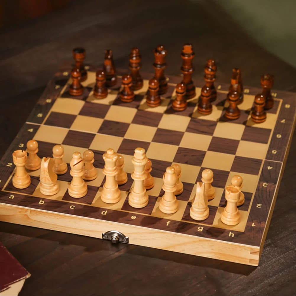 Pezzi degli Scacchi in Legno Standard da Torneo Staunton, 32 Pezzi, Figurine per Gioco degli Scacchi, Solo Pezzi per Scacchiera