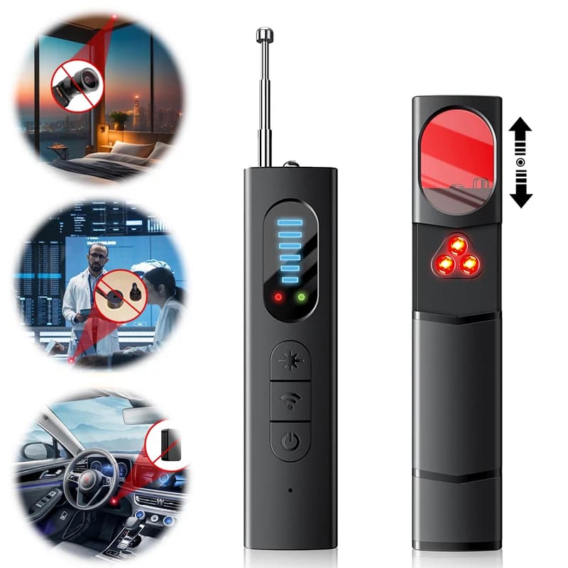 T15 Rilevatore telecamera nascosta Anti localizzatore GPS per auto Dispositivo di ascolto bug RF Wireless Tutti i segnali Scanner Gadget Protezione di sicurezza