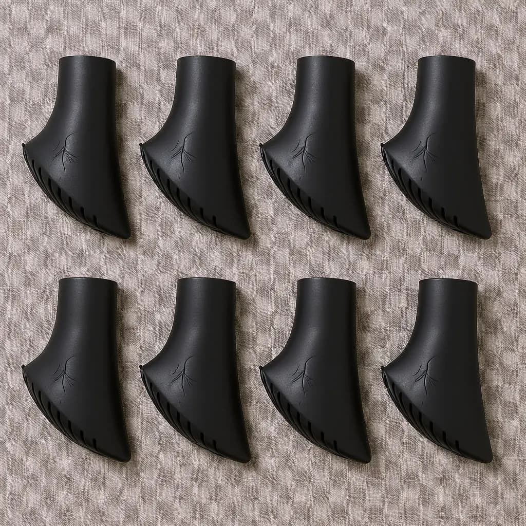 8Pcs Trekking Pole Tip Covers Professional Wear-Resistant Silicone Replacement for Hiking Walking Stick Accessories