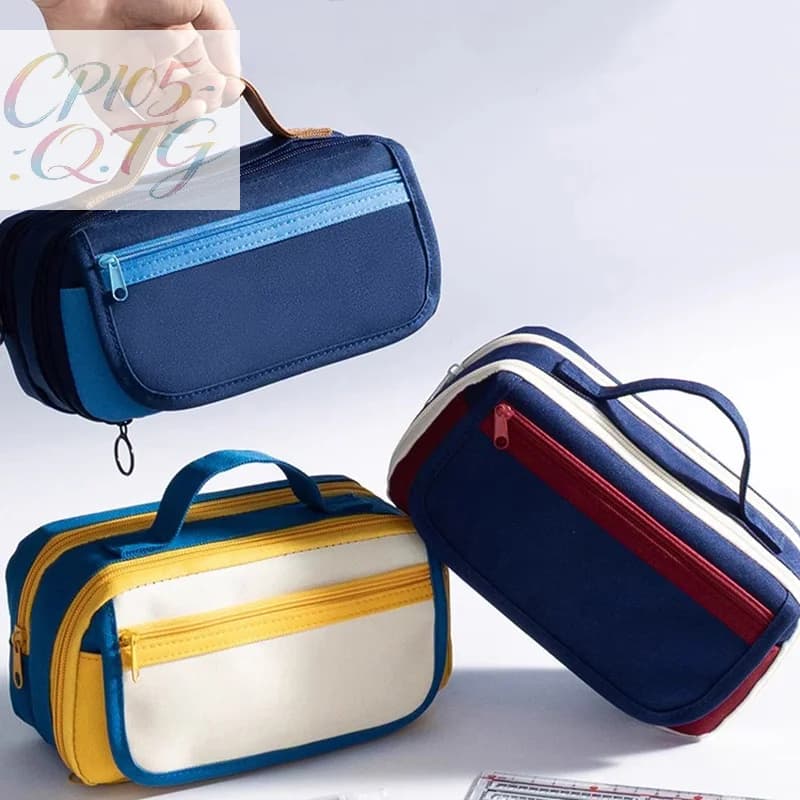 Hot Sale Large Capacity Pencil Case - Durable Fabric, Multi-Compartment Organizer ,Portable And Washable
