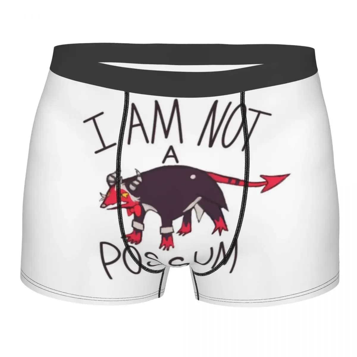 Moda maschile I'm Not A Boss Cartoon POSSUM Helluva Boss Intimo Boxer da uomo Pantaloncini morbidi da uomo