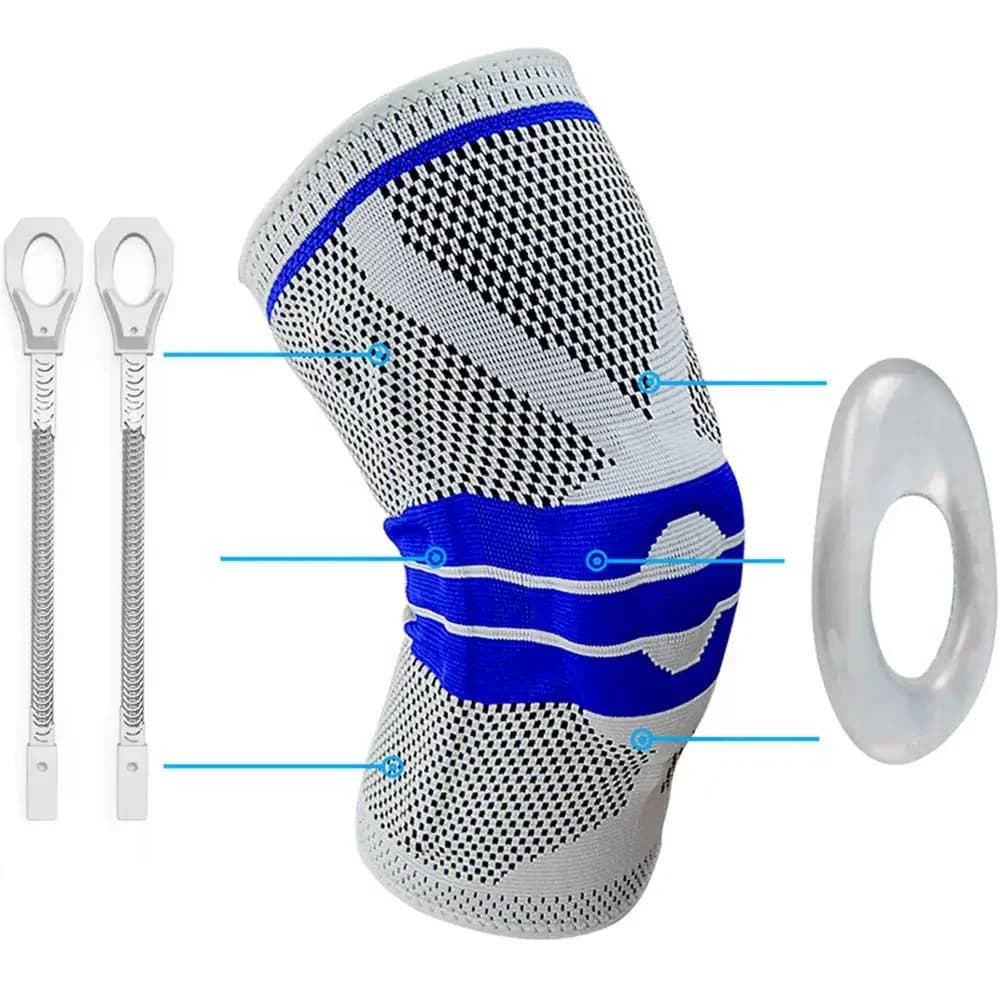 Ginocchiera ginocchiere con manicotto in Silicone protezione per ginocchio per artrite per supporto articolare protezione per compressione del menisco Sport