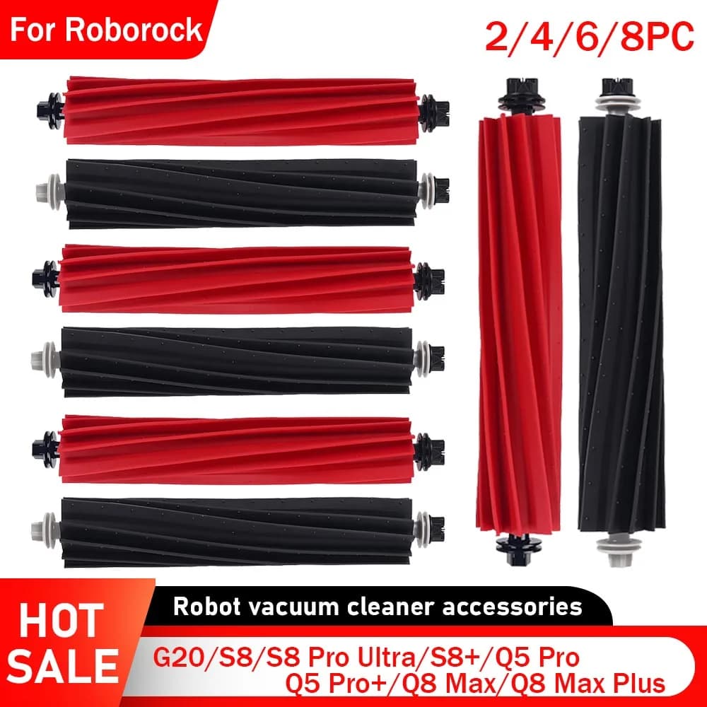 Roller Brush For Roborock S8 S8 Pro Ultra S8+ G20 Q8 Max Q8 Max Plus Q5 Pro Q5 Pro+ Robot Vacuum Spare Parts Main Brushes