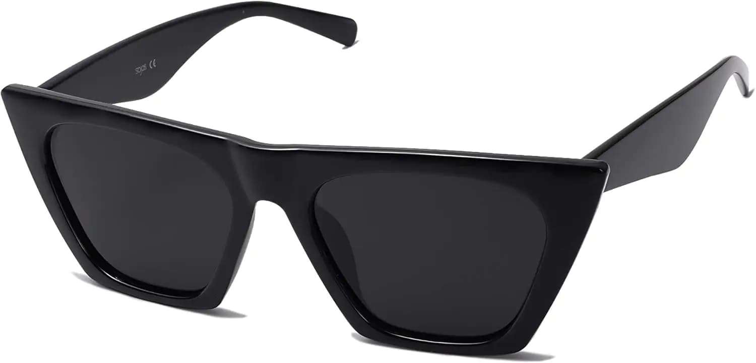 Occhiali da Sole Polarizzati Oversize Quadrati Stile Cateye alla Moda per Donne con Montatura Grande