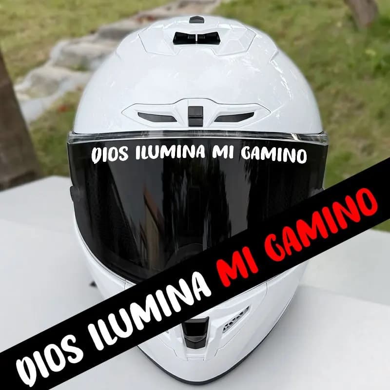 1PC DIOS ILUMINA MI CAMINO adesivi moto impermeabili per fai da te moto casco lenti serbatoi carburante bici da strada decalcomanie in vinile