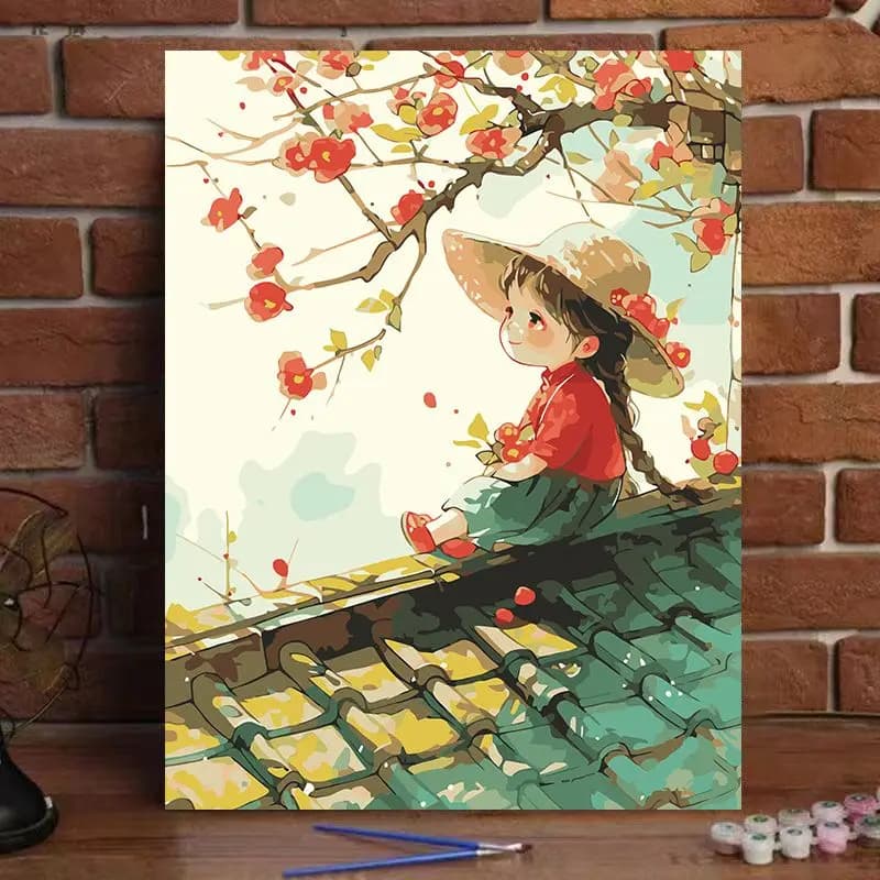 Acrylic Paint By Numbers Girl Series Painting By Numbers on Canvas Coloring By Number for Adults Paint Digital Art