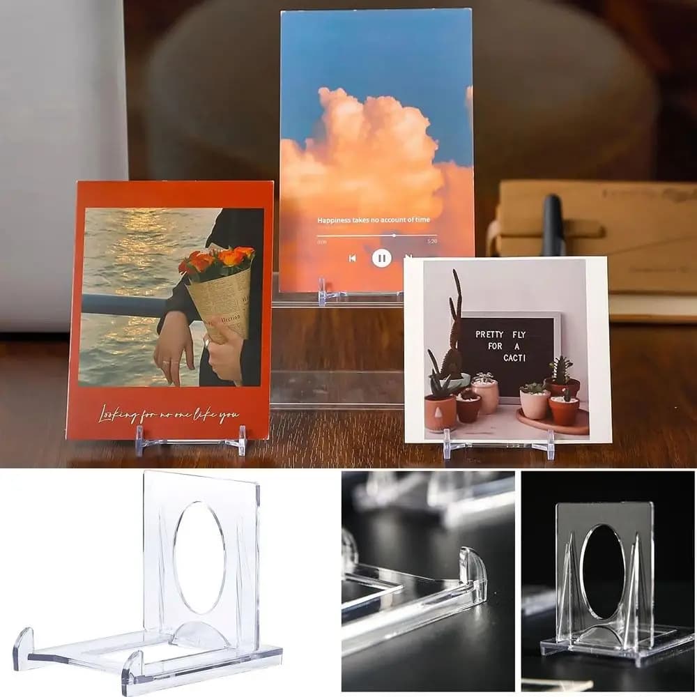 Transparent Display Stand for Nutrial Decorations, Adjustable Acrylic Ribbons, Mini Multipurpose Frames