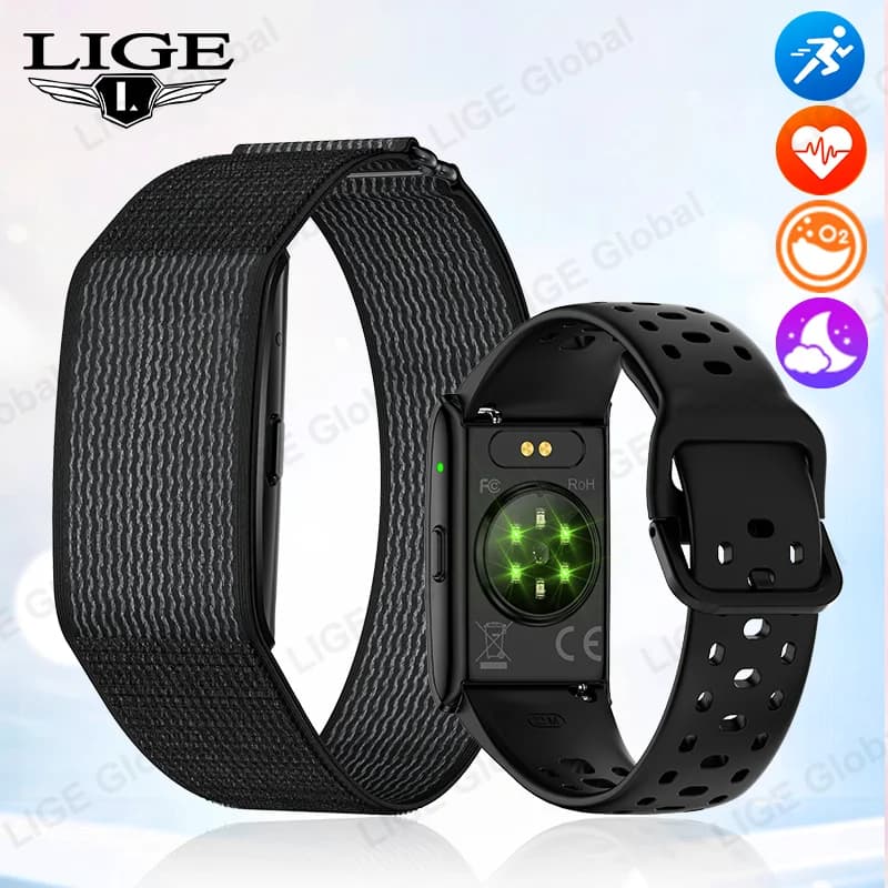 LIGE Nuovo Braccialetto Smart GPS per Sportivi Uomo Donna, con AI, Monitoraggio Salute, Pressione Sanguigna, Fitness, Pedometro, Promemoria Chiamate, Smartwatch