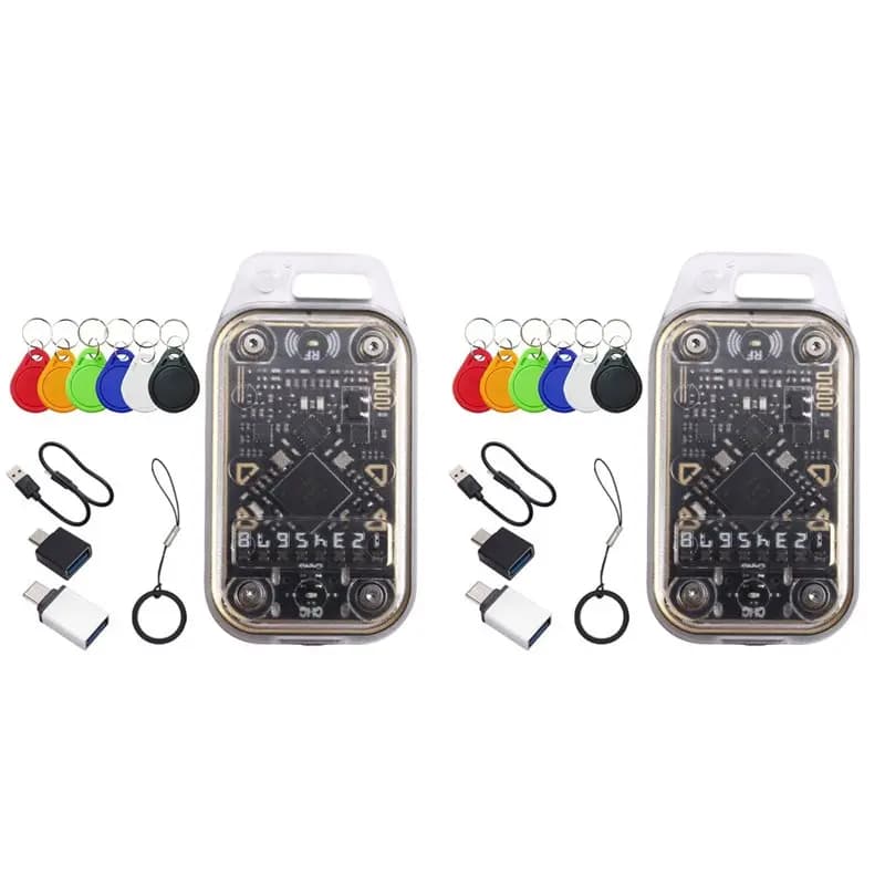 2X Chameleon V2.0 Lettore di Chip RFID Smart Emulator NFC 125K 13.56Mhz Decodifica Schede + 6XUID Portachiavi Chameleon Ultra