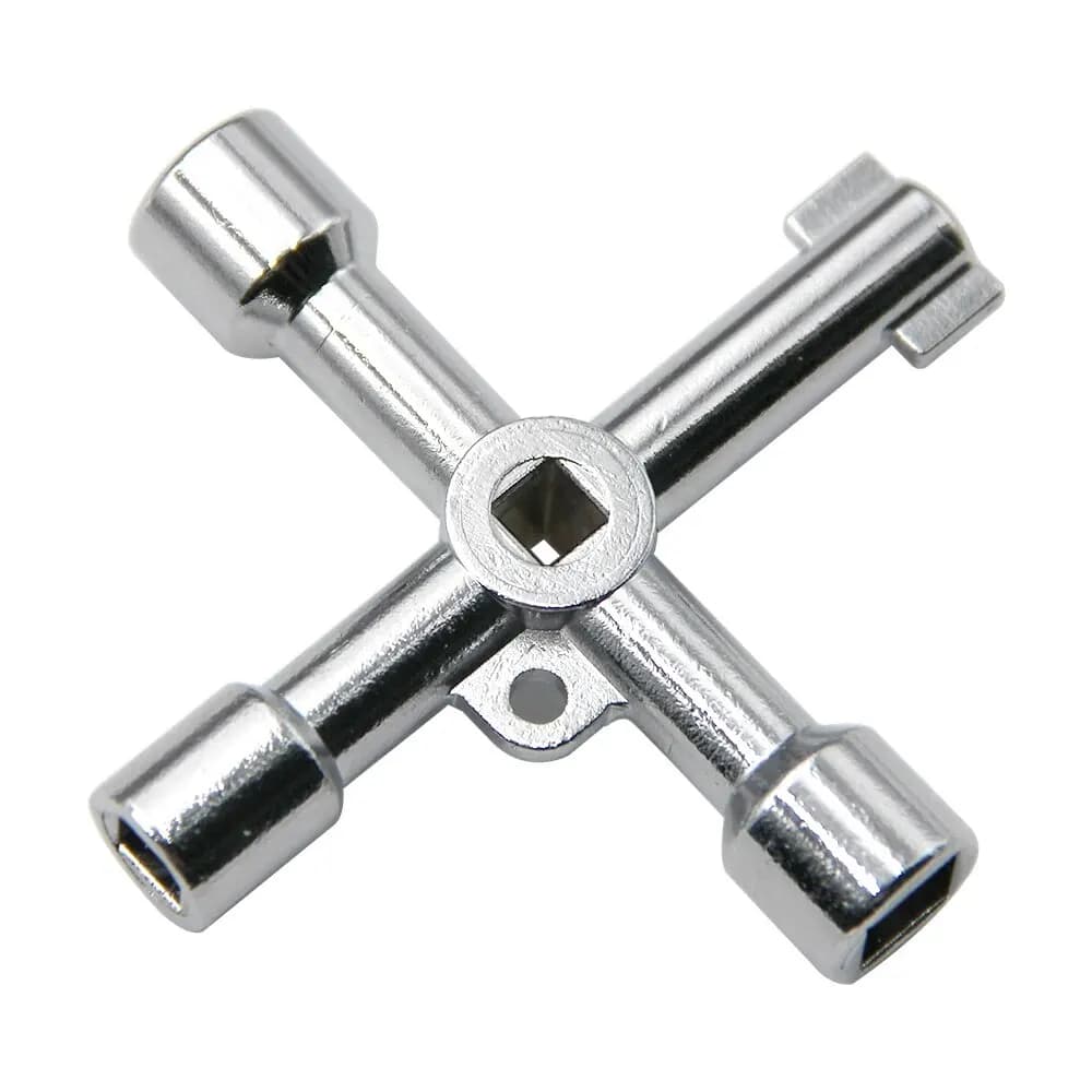 Combinazione di teste per cacciavite a presa fai-da-te con cacciavite a mano portatile in argento a croce multifunzionale 4 in 1