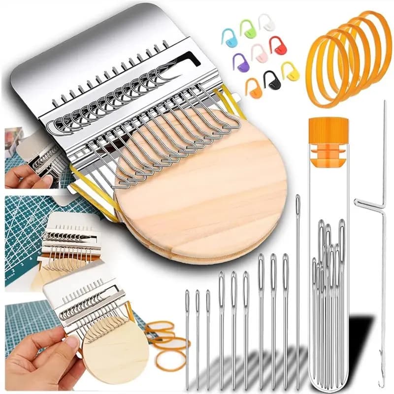 Speedweve Wooden Looms, Small Mini Darning Looms, For DIY Crafts Mending Knit Patch Kit Speedweve Type Weave Tool-AT36