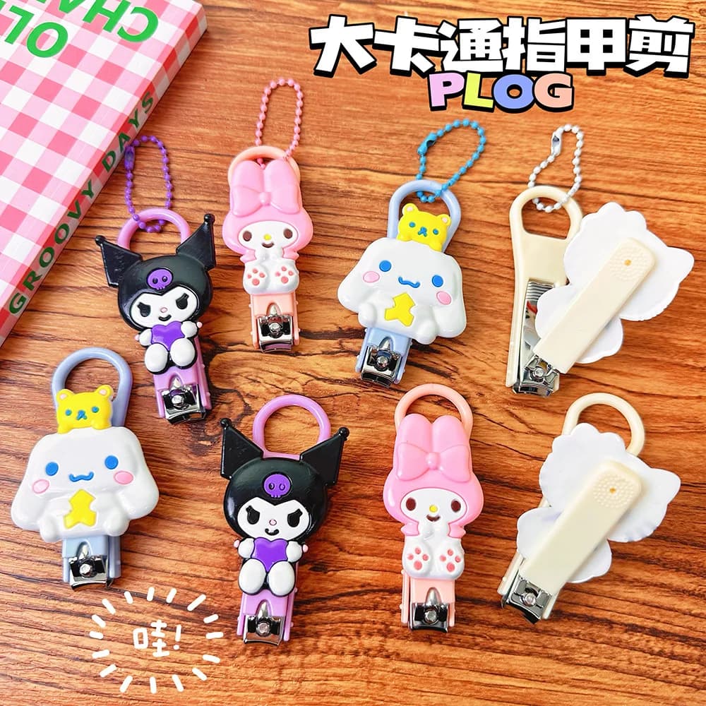 Cartoon Sanrio Hellokitty Nail Clipper Creative Kawaii Kuromi Student Portable Cute Nail Clipper Manicure Manicure Tool Gift Toy