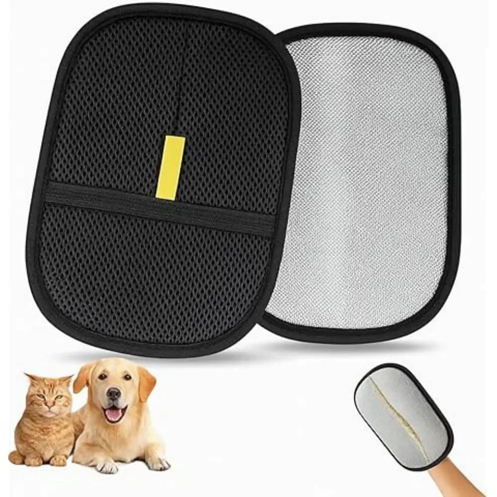Guanti per la rimozione dei peli di animali domestici, guanto per la pulizia statica a doppia faccia, riutilizzabile per divani e tappeti, strumento per la rimozione dei peli di cani e gatti, 1~5 pezzi