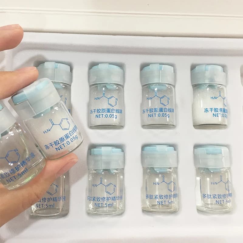 Korea Face Hydrolyzed Silk Protein Collagen Wire Sphere Serum Hydrating Lifting Firms Slim Lines Essence Skin Care
