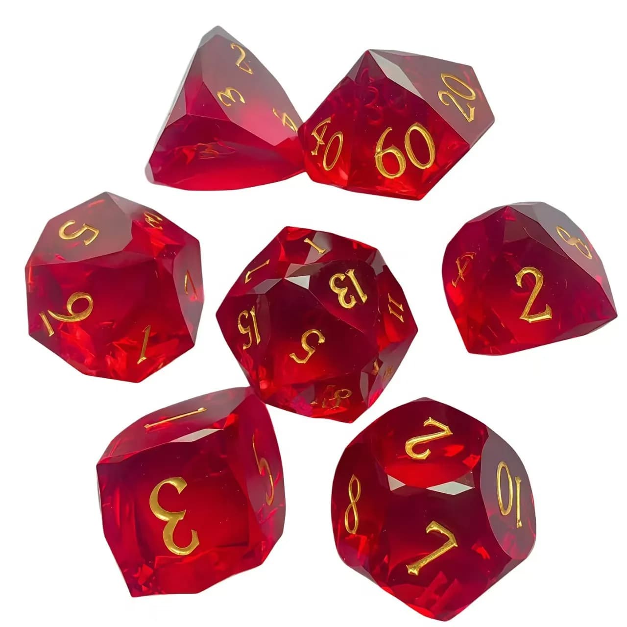 2026 Resin Cube Polyhedral D&D RPG Dice for Dungeons & Dragons Tabletop Game Dice RPG Games Dice Multi-faceted Role-Playing Dice