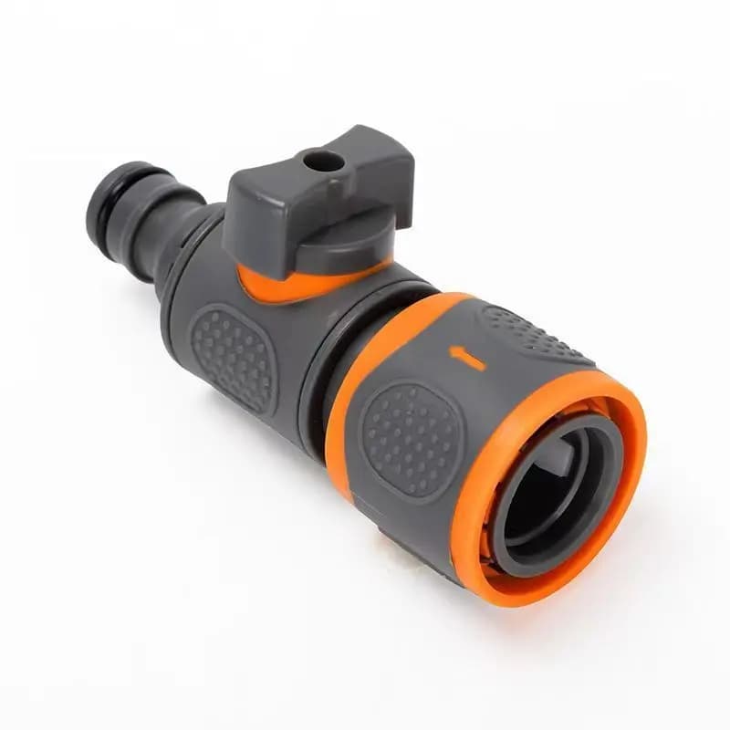 Adattatore per Tubo da Giardino a Connessione Rapida con Valvola di Chiusura, Universale per Tubi da 1/2", 3/8", 1/4" e 3/4", per Giardino, Prato e Lavaggio Auto