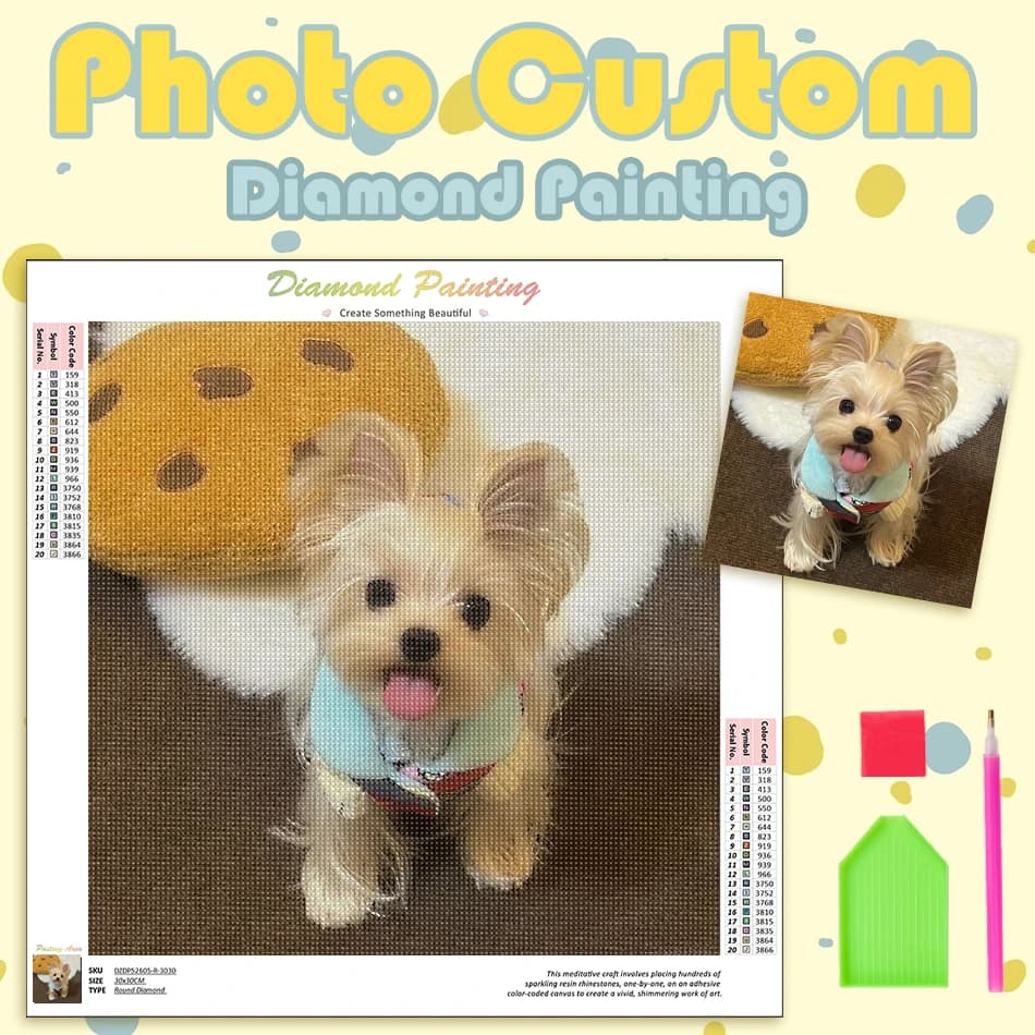 PhotoCustom Full Square/Round Diamond Painting Portrait Family Custom Embroidery Cross Stitch Handmade Painting Art Of Rhinesto
