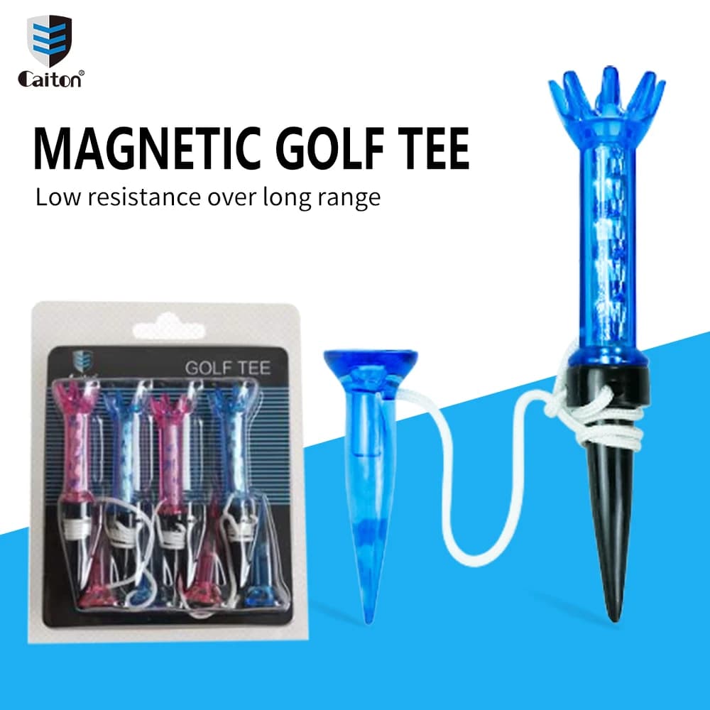 Caiton Golf Tees 4 pezzi Set-80mm/3,2 pollici altezza fissa, materiale in gomma PP-durevole e flessibile per Golf Sports - Golf Tee Set