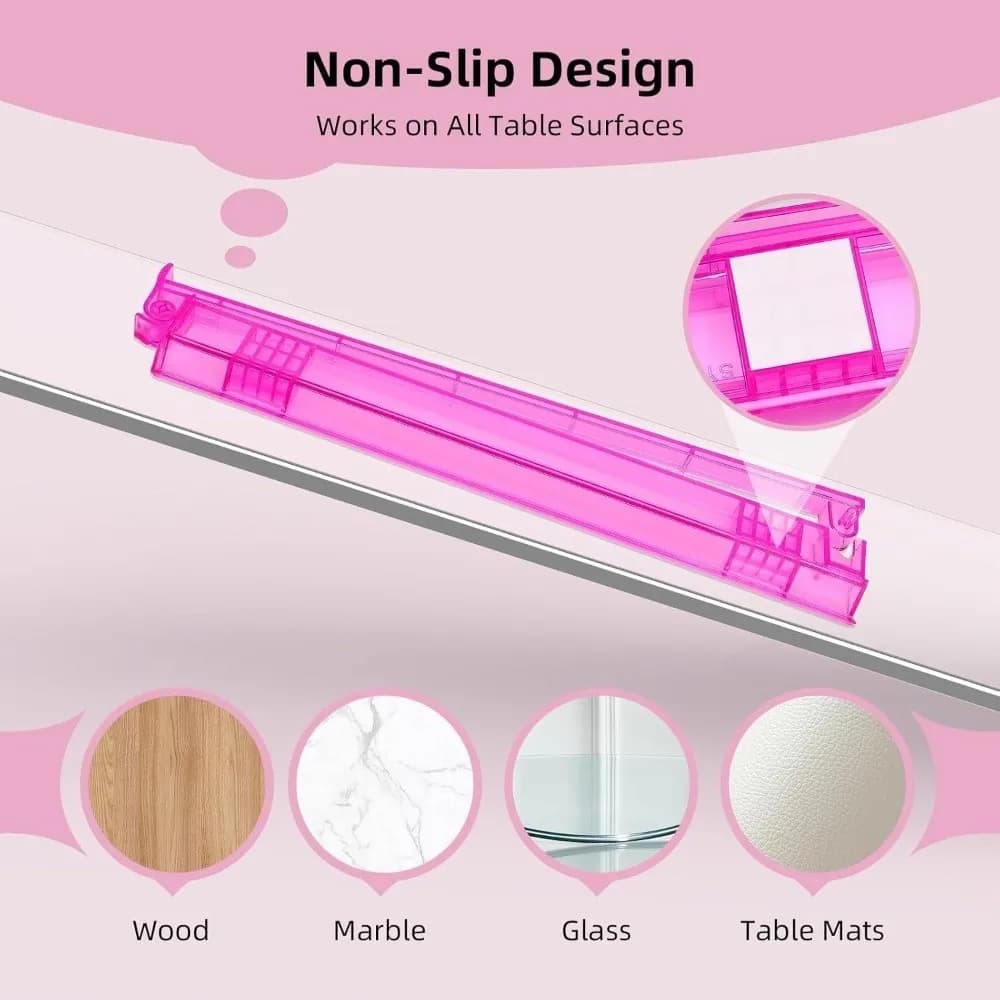 American Mahjong Tile Rack 18 Inch Clear Transparent Tile Pusher Ruler Two in One Rack Tool