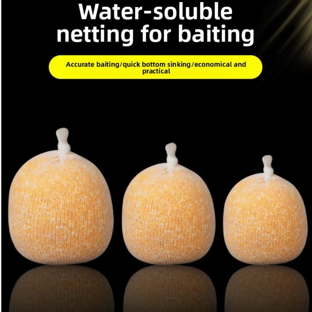 18mm 25mm 37mm 44mm 60mm PVA Maglia da pesca multi-dimensione 5m Lunghezza Reti per esche solubili in acqua Reti per esche Design a rete Trappola da pesca