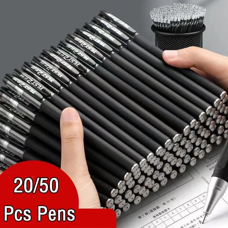 20/50 pezzi Penne gel Set Nero Blu Rosso Ricarica Gel Forniture scolastiche e per ufficio Cancelleria accessori kawaii cancelleria penne carine