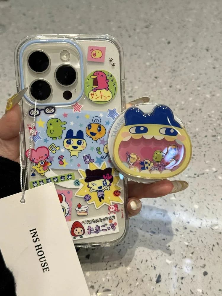 Nuova custodia per telefono Tamagotchi 2026 con supporto compatibile con iPhone 16 Pro, custodia per iPhone 15, custodia singola per iPhone 14, Apple 15 Pro Max