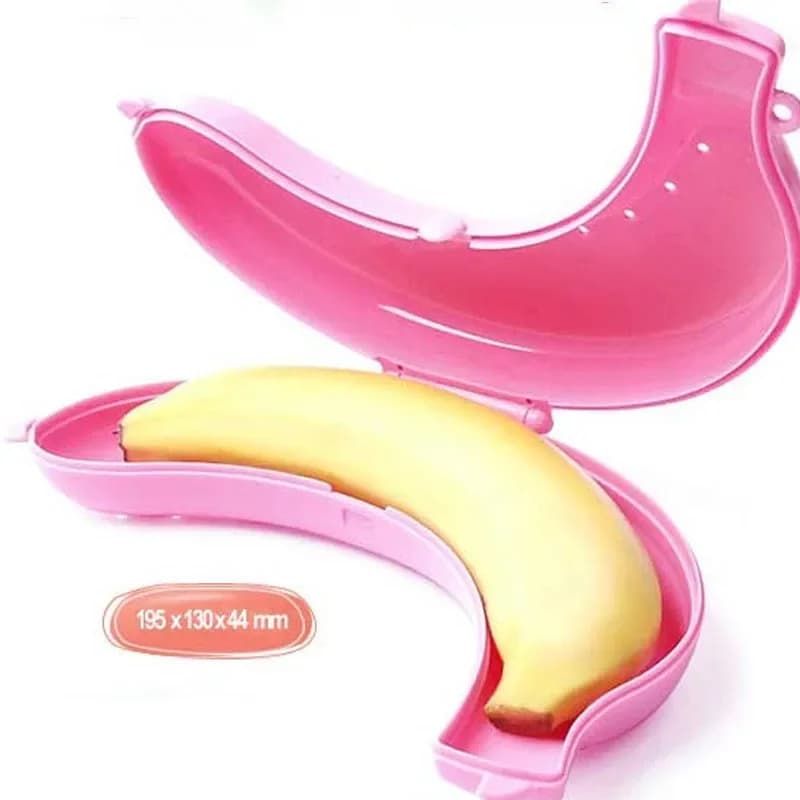 Scatola portaoggetti per banane da viaggio all'aperto Custodia protettiva per banana carina Contenitore da viaggio Portaoggetti per frutta per pranzo all'aperto