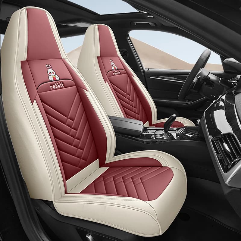 Front Row Double Seat, Luxurious Nappa Leather Full-Cover Integrated Car Seat Cover, Universal Fit, Delicate Texture, Not Easy to Wrinkle or Deform, Comfortable, Breathable, and Wear-Resistant, Suitable for All Seasons, Ergonomic Design, Three-Dimensional Side Support, Enhances Driving Experience, Available in Five Colors, Suitable for Sedans, Suvs, Pickup Trucks, and Other Various Models