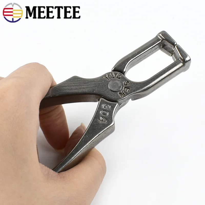1 Pezzo Pinza per Cerniere in Acciaio Inox 304 per Installazione e Riparazione di Cerniere su Vestiti e Scarpe, Kit Fai-da-Te, Accessori per Cucito