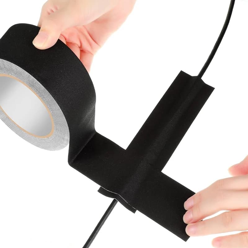Nastro Gaffer per carichi pesanti di qualità premium Nastro per pavimenti multiuso non riflettente resistente all'acqua per cavo elettrico Nastro Gaff nero