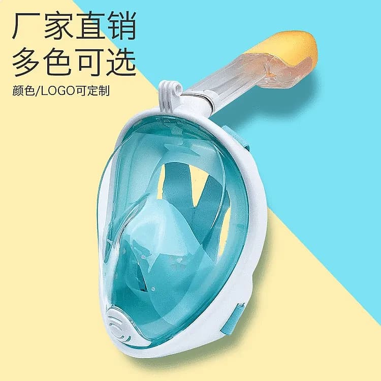 Dry Snorkel Mask Full Face Snorkeling Mask with Breathing Tube for Adults Diving Equipment