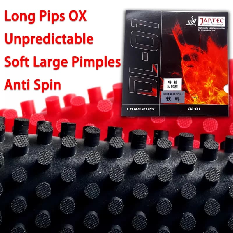 Gomma da ping pong con punte lunghe difensive irrevisibili, super morbida, grandi brufoli, gomma da ping pong, anti-spinazione e strani effetti della palla