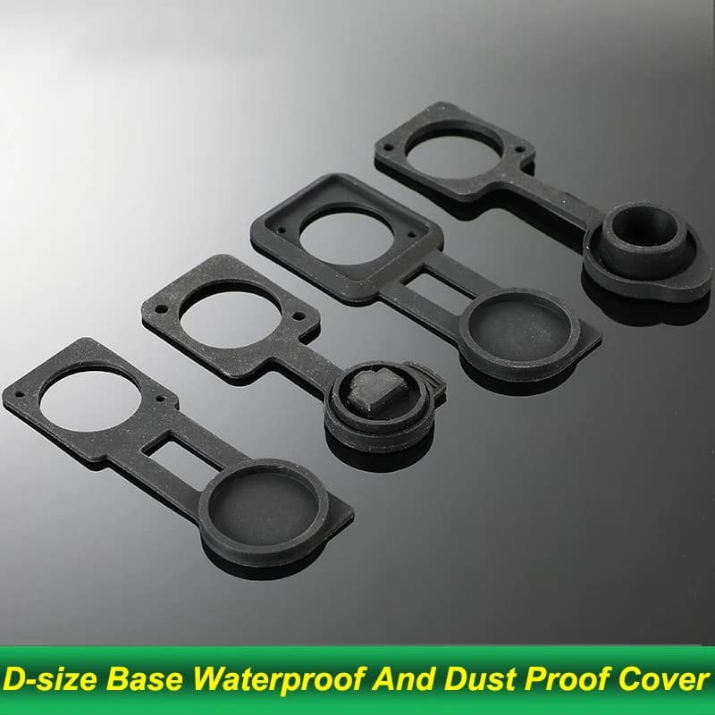 Waterproof folding dust caps for XLR, USB, RJ45, RJ11, 3.5 mm/6,35 mm, RCA, BNC, VGA, SpeakON, 86 panels