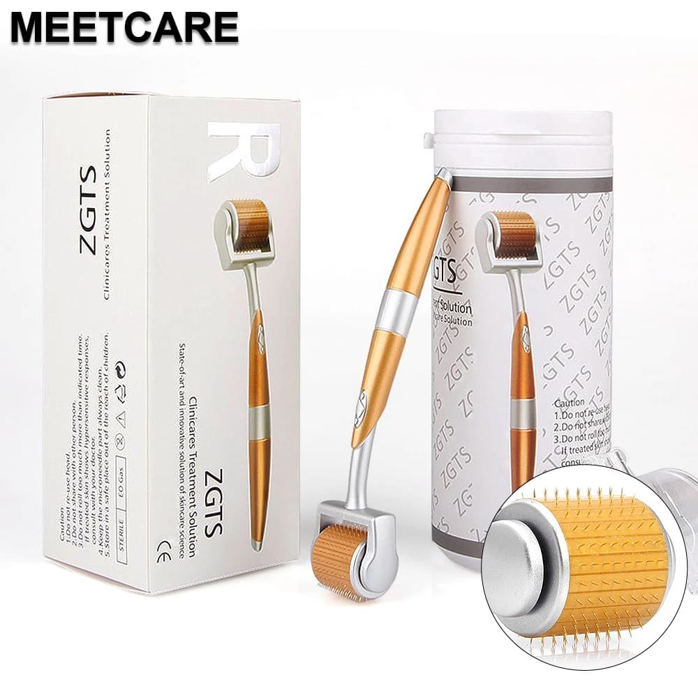 ZGTS 192pin Derma Roller Microneedle Dermaroller Consigli Mesoterapia per la cura del viso e la rimozione delle smagliature delle cicatrici contro la caduta dei capelli