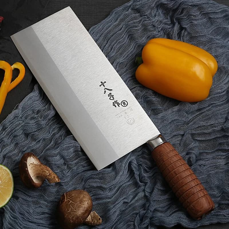 Coltello per mannaia Shibazi Coltello da cucina per affettare il chef Coltello per gelso professionale in acciaio legato composto avanzato Utensili da taglio da cucina