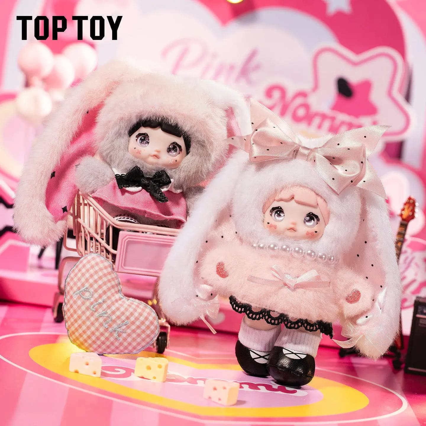 Nommi Pink Energy Series Vinyl Plush Mystery Blind Box Charm per Zaino, Giocattolo Trendy, Bambola Carina, Decorazione per Borsa, Regalo a Sorpresa