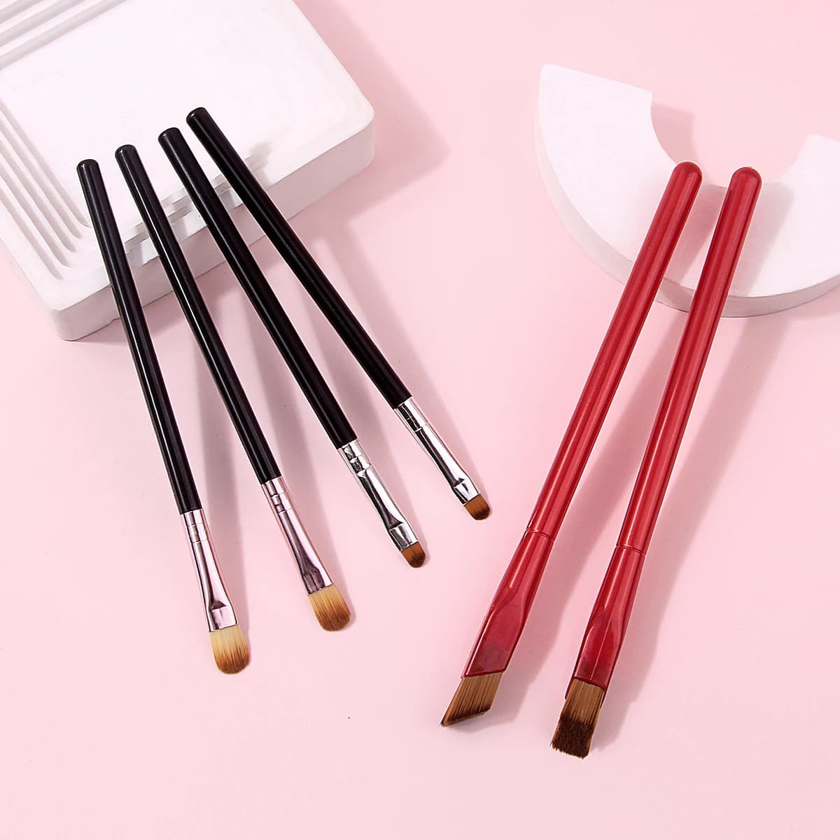 6Pcs Eye Makeup Brush Set,Eyeshadow Blending&Concealer Application,Cosmetic Tools for Daily Eye Makeup for Beginners