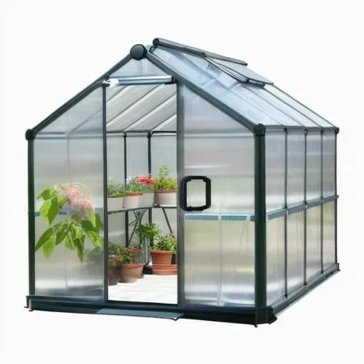 Kit Serra da Giardino in Plastica, Mini Serra Isolante per Esterni, Serra Portatile per Interni, Contenitore per Rifiuti