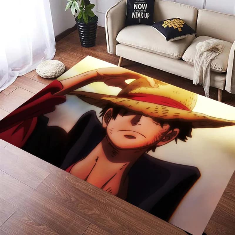 Anime L-Luffy Tappeto soggiorno camera da letto tappeto antiscivolo zerbino fotografia puntelli area Tappeto camera da letto per bambini Decorazioni per la casa