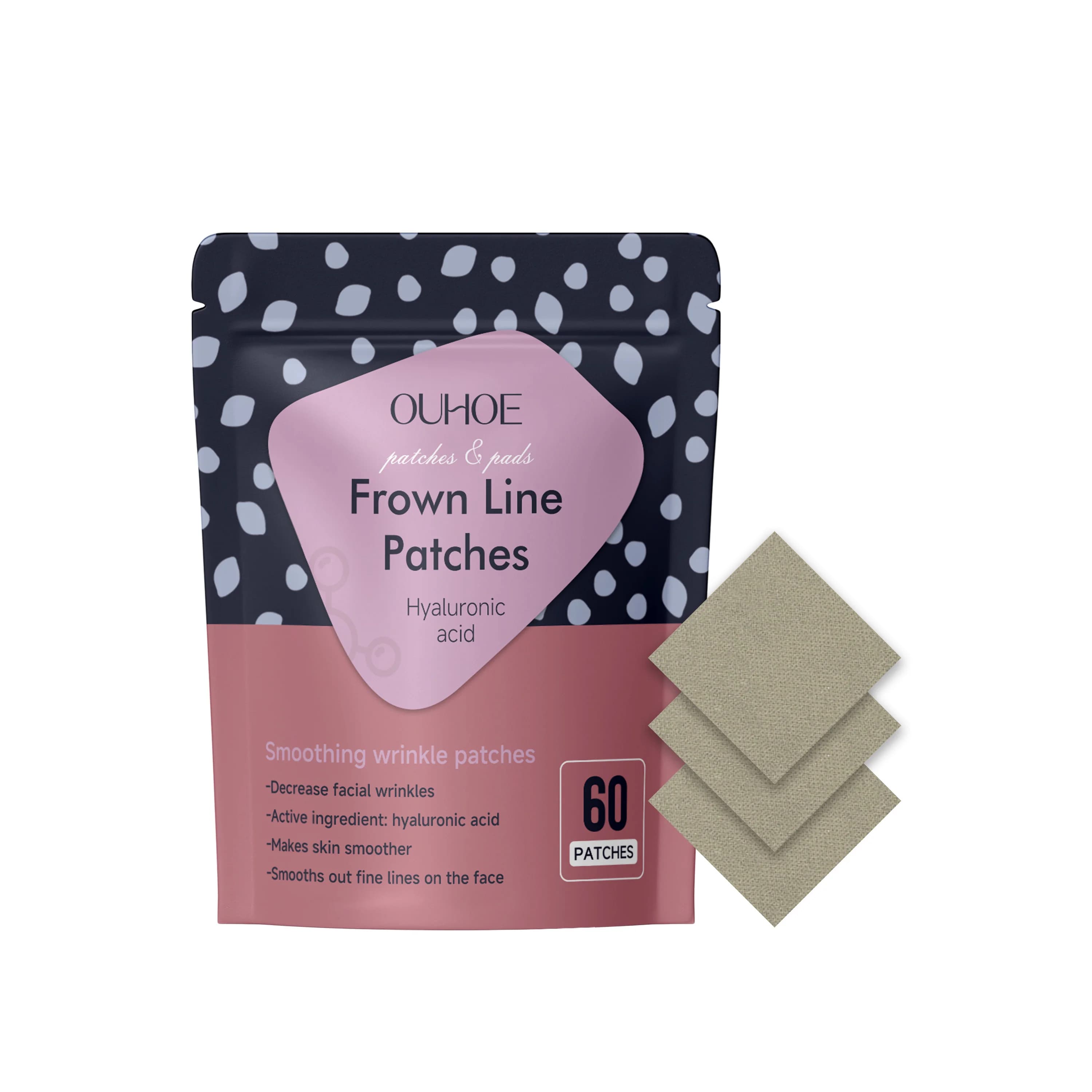 Patch for the face, reduces thin lines of the face and lines around the eyes, moisturizing patch for facial skin care