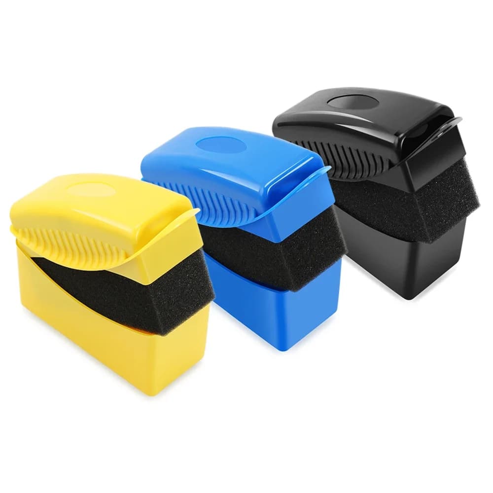 Spazzola in spugna per ceretta per lucidatura della ruota dell'auto con copertura cuscinetti per applicatori per medicazione per contorni puliti per pneumatici in ABS per accessori per auto
