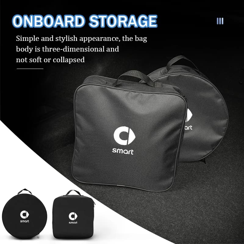 Car Portable Charger Plugs Storage Carry Bag Charging Gun Organizer For Smart 452 454 Roadster Coupe Crossblade Cabrio