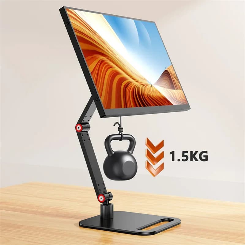 Metal Monitor Holder 100x100 75x75 VESA Mount Portable Stand Adjustable Desk Bracket for 14 to 24 inch Monitors Accessories